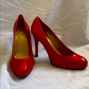 Stuart Weitzman Chome Red Heels